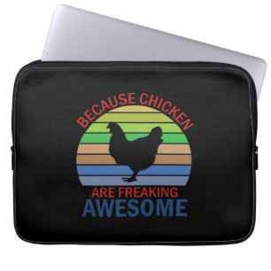Chicken Art Chicken Are Freaking Awesome Laptop Sleeve