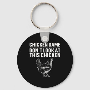 Chicken Art Chicken Game Keychain