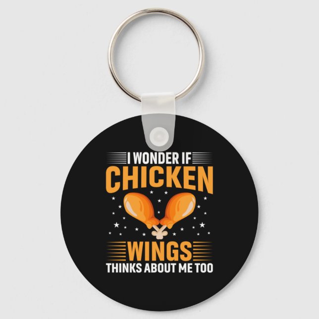 Chicken Art Chicken Wing Keychain (Front)