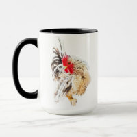 Chicken Art Coffee Mug Cup Rooster Farmhouse