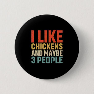 Chicken Art I Like Chickens 2 Inch Round Button