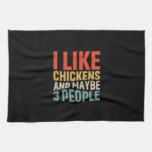 Chicken Art I Like Chickens Kitchen Towel
