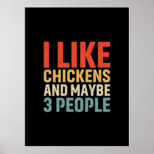 Chicken Art I Like Chickens Poster