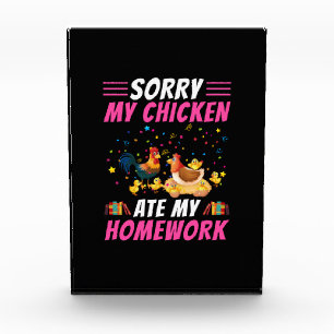 Chicken Art My Chicken Ate My Homework Photo Block