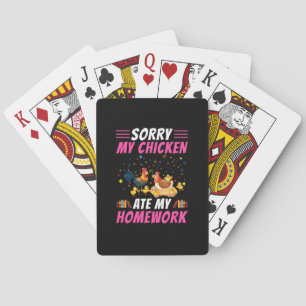 Chicken Art My Chicken Ate My Homework Playing Cards