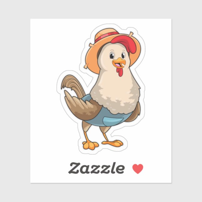 Chicken as Farmer with Hat (Sheet)