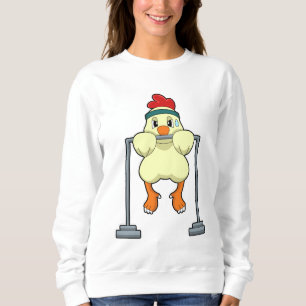Chicken at Fitness Pull-ups Sweatshirt