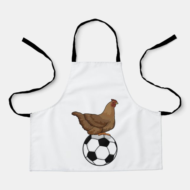 Chicken at Soccer Sports Apron (Front)