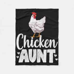 Chicken Aunt Funny Country Farm Animal  Fleece Blanket