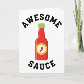 Chicken Awesome Sauce Bottle  Card