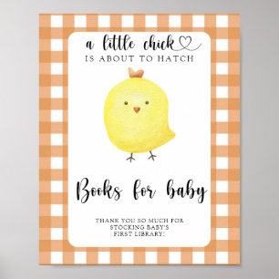 Chicken baby shower - books for baby poster