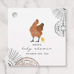 Chicken Baby Shower  Favour Tags