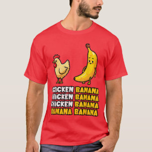 Chicken Banana Dance Funny Fruit Meme Girls Women  T-Shirt