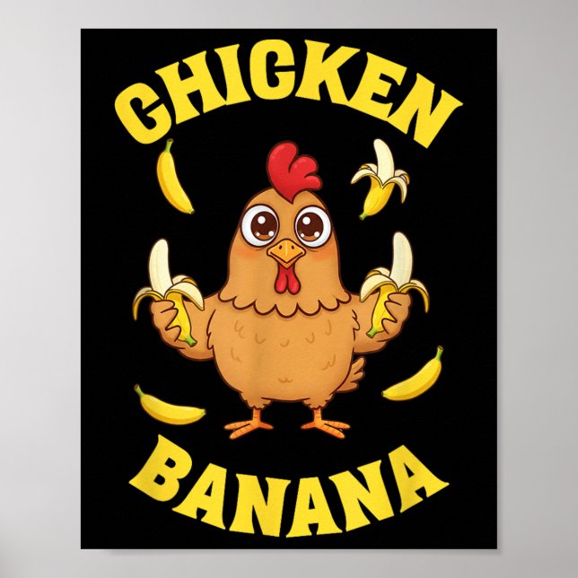 Chicken Banana Funny  Poster (Front)