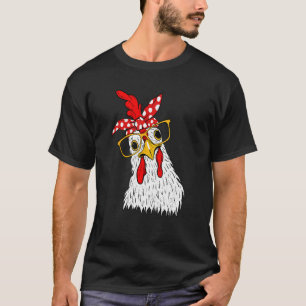 Chicken Bandana Girl - Poultry Owner Rancher Farme T-Shirt