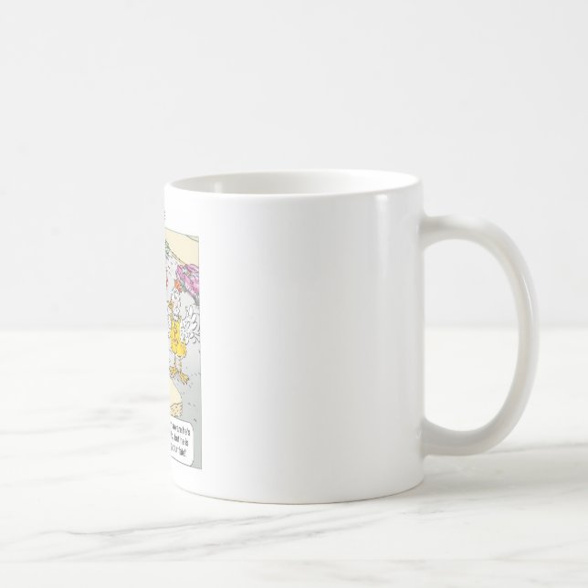 Chicken Barriers Funny Cartoon Gifts & Tees Coffee Mug (Right)