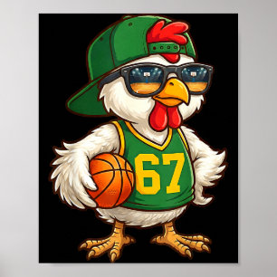 Chicken Basketball 67 Gen Alpha Slang Srts Men Boy Poster