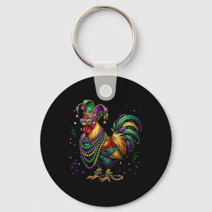 Chicken Beads Mardi Gras Carnival Farming Farmer A Keychain