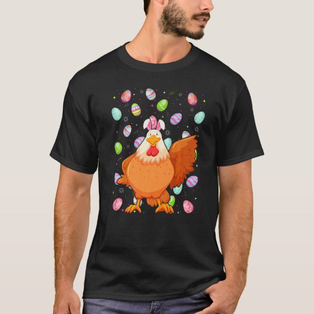 Chicken Bird  Easter Egg Funny Chicken Easter Sund T-Shirt (Front)