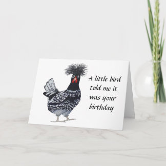Chicken birthday card - Spike