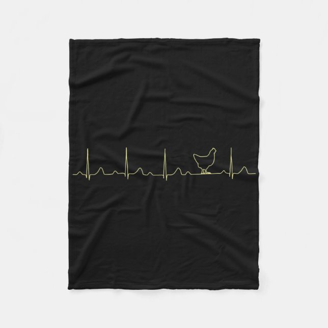 Chicken Block Longer Longer Longer Drop Heart Rhyt Fleece Blanket (Front)