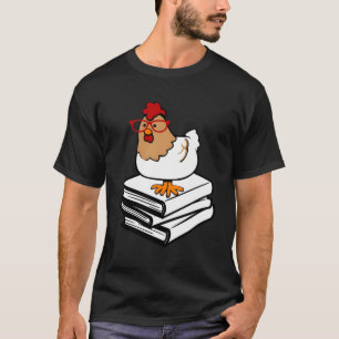 Chicken Book Nerd Love Reading Farm T-Shirt