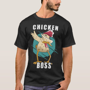 Chicken Boss cooler Hahn für Landwirt oder Bauer   T-Shirt