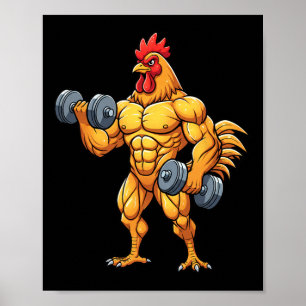 Chicken, Buff Rooster Poster