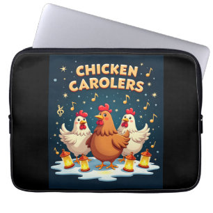 Chicken Carolers Laptop Sleeve