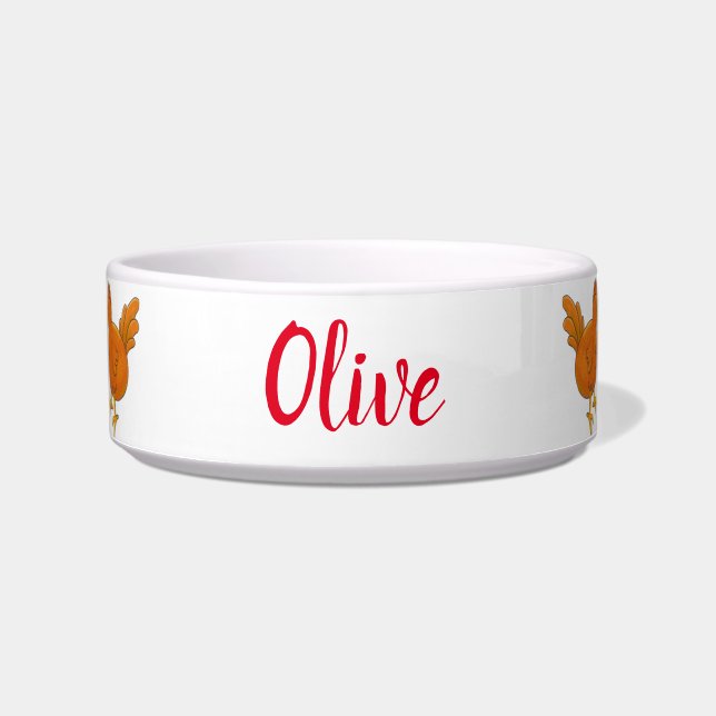 Chicken Cat Food Bowl (Front)
