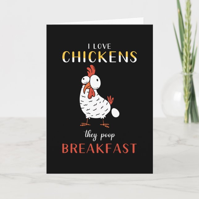 Chicken Chickens Saying Funny Card (Front)