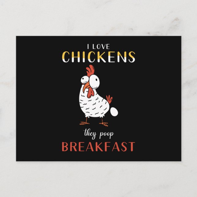 Chicken Chickens Saying Funny Postcard (Front)