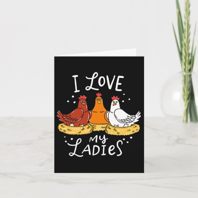Chicken Chicks Eggs Farmer Funny Gift  Card (Front)