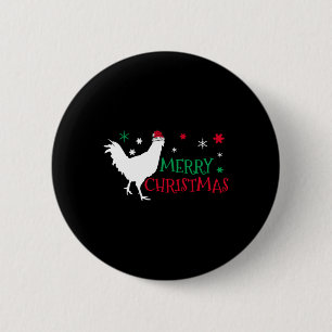 Chicken Christmas 2 Inch Round Button