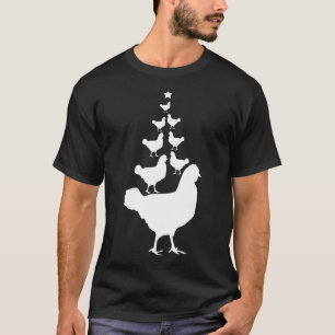 Chicken Christmas Decorations Xmas Tree Kids T-Shirt