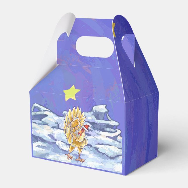 Chicken Christmas Favor Box (Front Side)