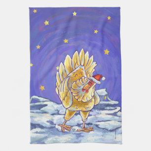 Chicken Christmas Kitchen Towel
