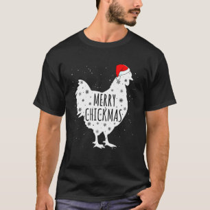 Chicken Christmas Merry Chickmas Santa Hat Chicken T-Shirt
