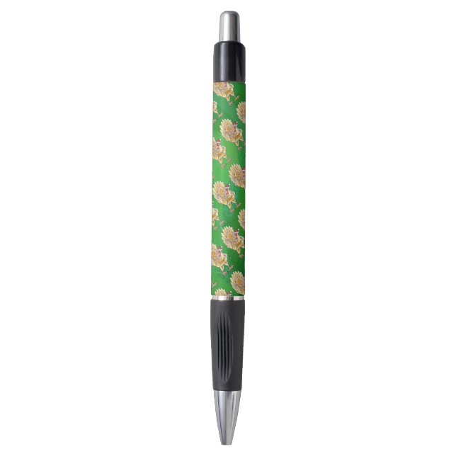 Chicken Christmas On Green Pen (Front Vertical)