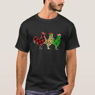 Chicken Christmas Tree Animals This Is My Xmas Paj T-Shirt