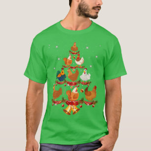 Chicken Christmas Tree Funny Light Xmas Ornament D T-Shirt