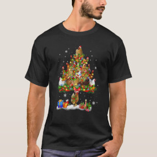 Chicken Christmas Tree Lights Chicken Christmas T-Shirt