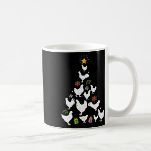 Chicken Christmas Tree Lights Love Chicken Farmer Coffee Mug