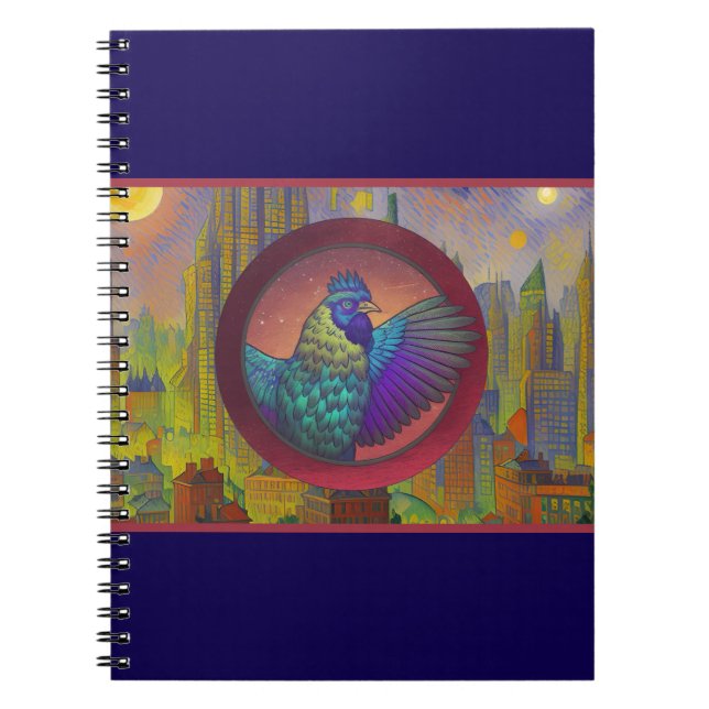 Chicken circle design Desk Mat Notebook (Front)