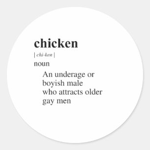 CHICKEN CLASSIC ROUND STICKER