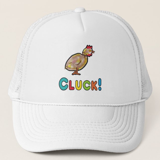 Chicken Cluck Trucker Hat (Front)