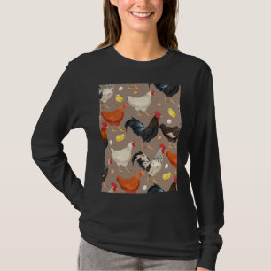 chicken colorfull pattern Active  T-Shirt
