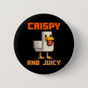 Chicken Cooked In Lava 2 Inch Round Button