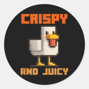 Chicken Cooked In Lava Classic Round Sticker