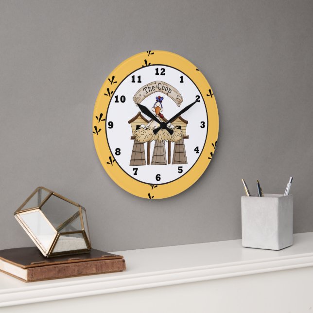 Chicken Coop country wall clock (Office)